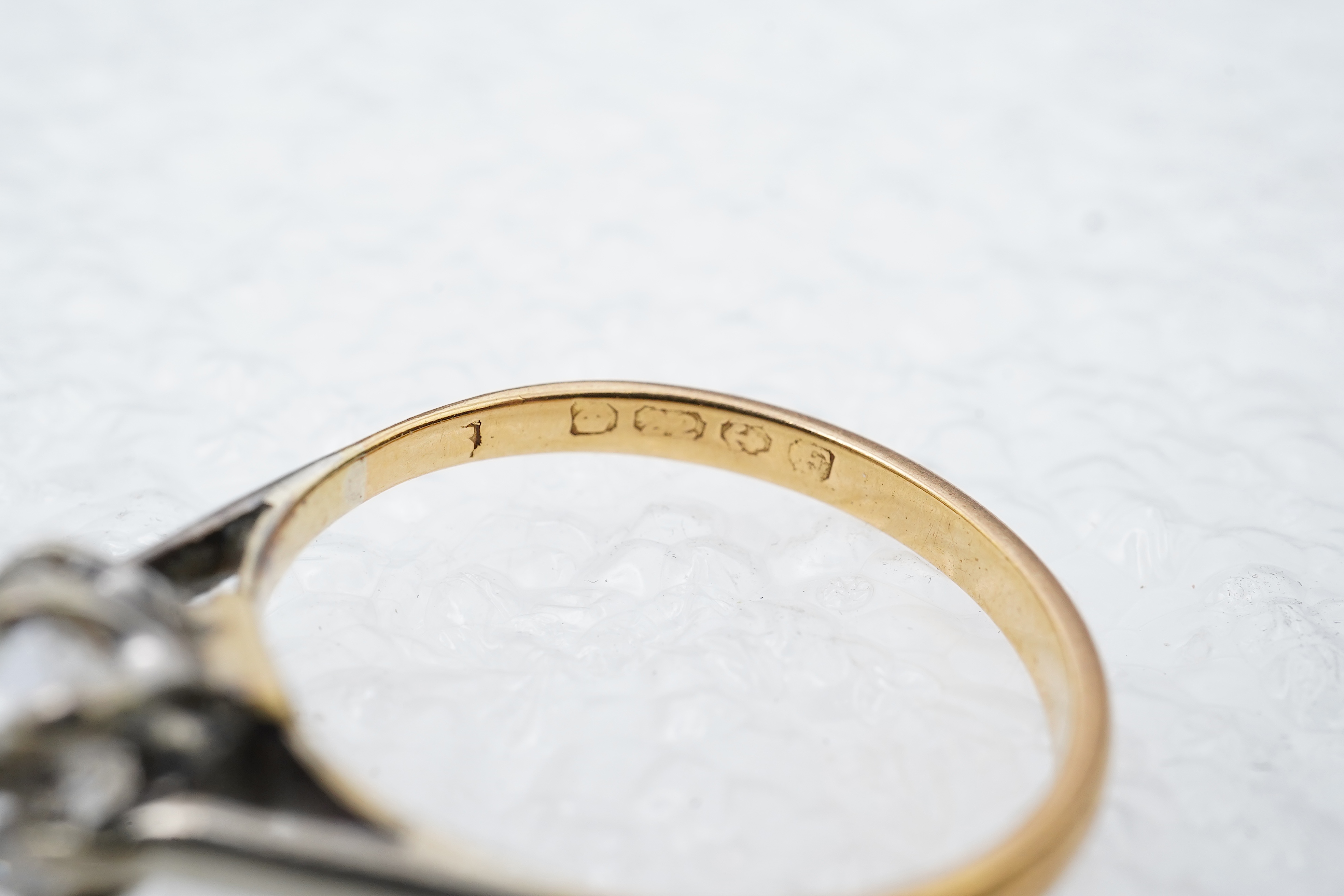 A diamond solitaire ring, early 20th century